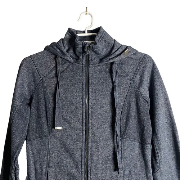 Mondetta Women's Blue Full Zip Performance Wear Fleece Hooded Jacket - Picture 2 of 10